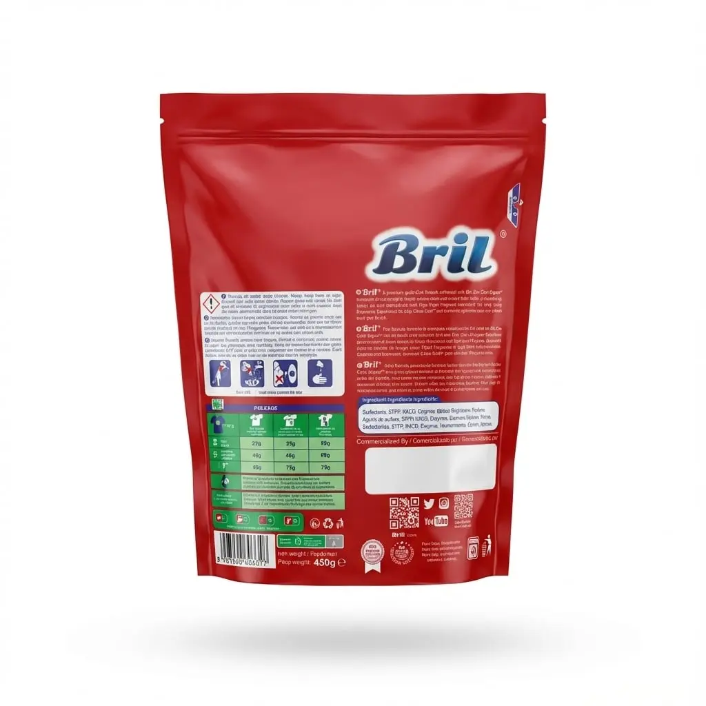 dos sachet detergent Bril instructions lavage